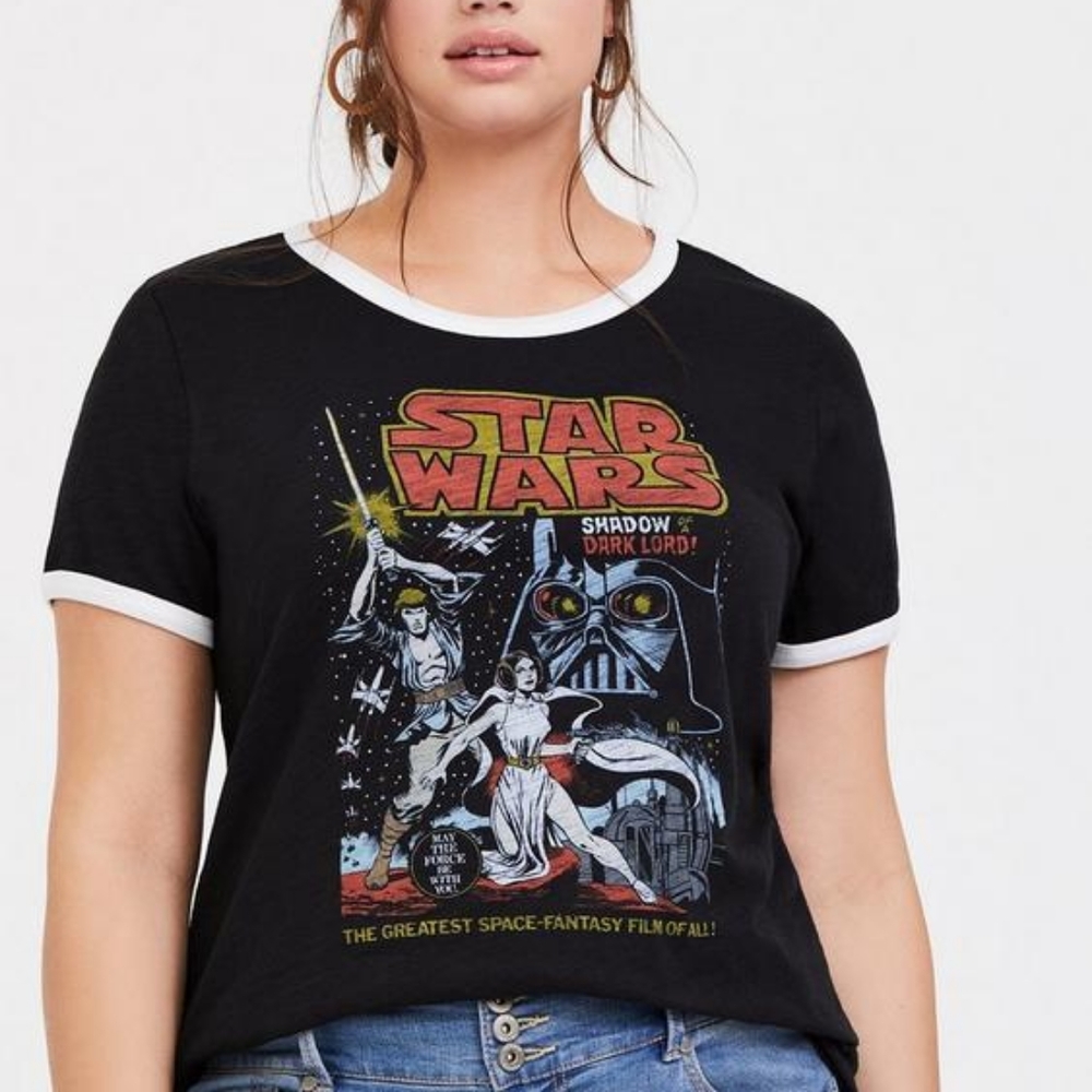 Star Wars Comic Book Ringer Top - image 1